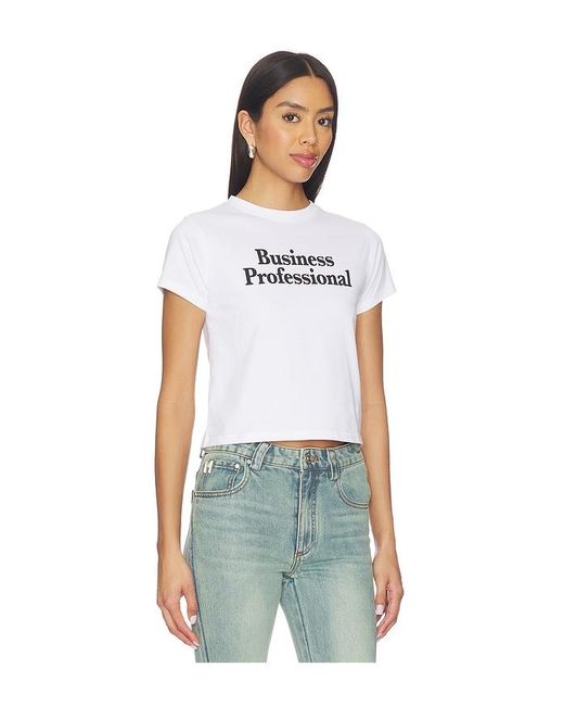 GUIZIO White X Revolve Business Professional Tee