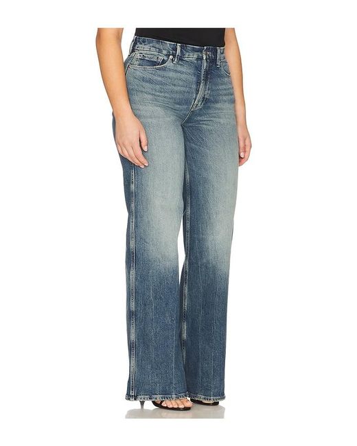 GOOD AMERICAN Blue Good Skate Wide Jeans