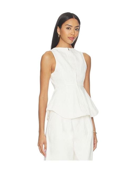 ALIGNE White Chlo Denim Top