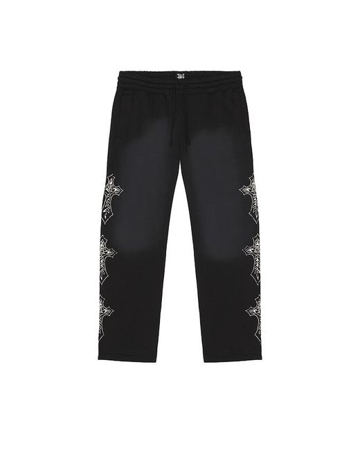 Ed Hardy Black Crosses Skulls Baggy Sweatpant for men