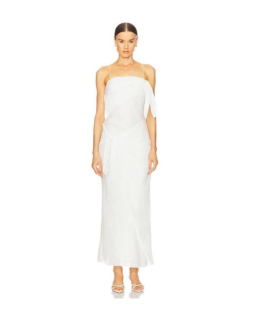 Sir White Rosalia Wrap Midi Dress