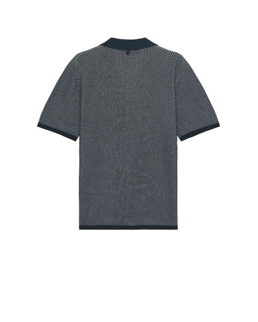 メンズ Rag & Bone Harvey Knit Camp Shirt Blue