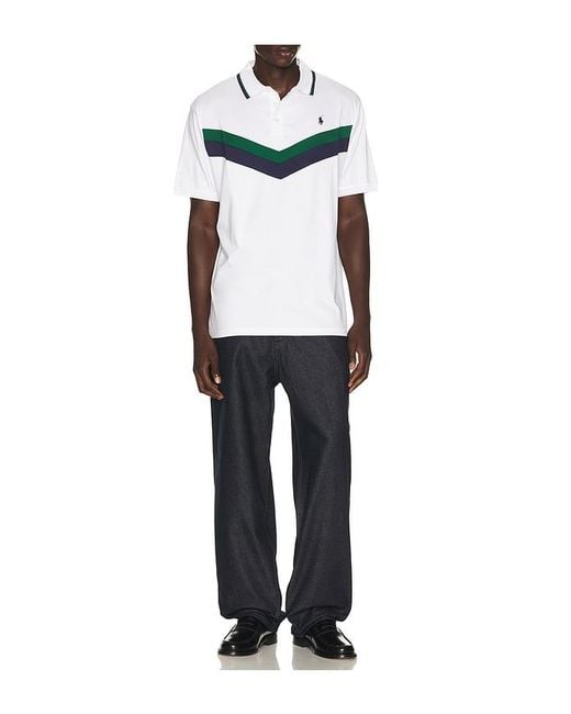 Polo Ralph Lauren White Soft Touch Chest Stripe Polo for men