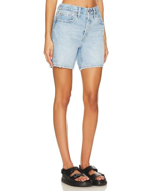 Levi's Blue 501 Mid Thigh Short