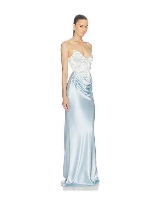 SAU LEE Blue Sandrine Gown