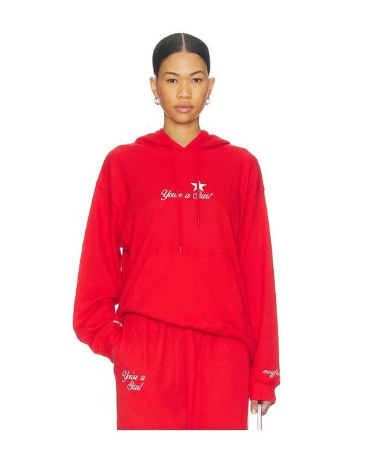 The Mayfair Group Red You'Re A Star Relaxed Hoodie