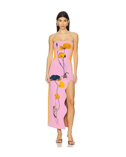 Ph5 White Iris Flower Print Maxi Tank Dress