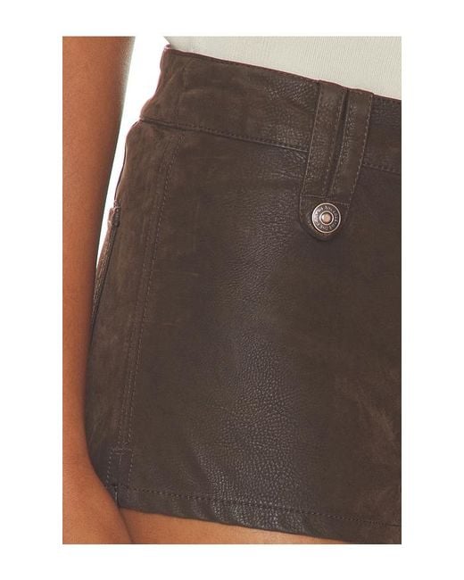 Free People Black Vagabond Suede Short