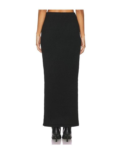 ALL THE WAYS Black Elsie Knit Maxi Skirt