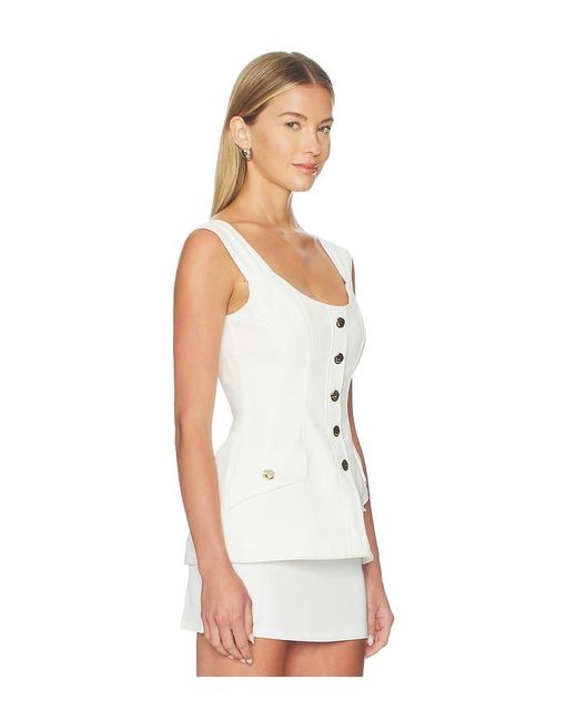 Amanda Uprichard White Amoretta Top