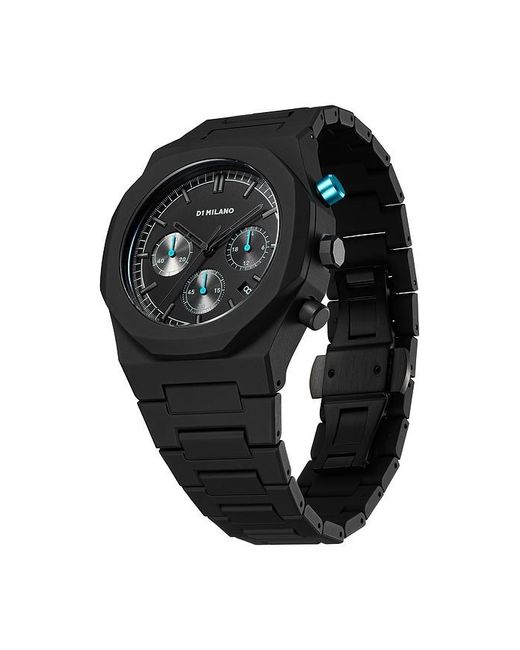 D1 Milano Black Polychrono 40.5Mm Watch for men