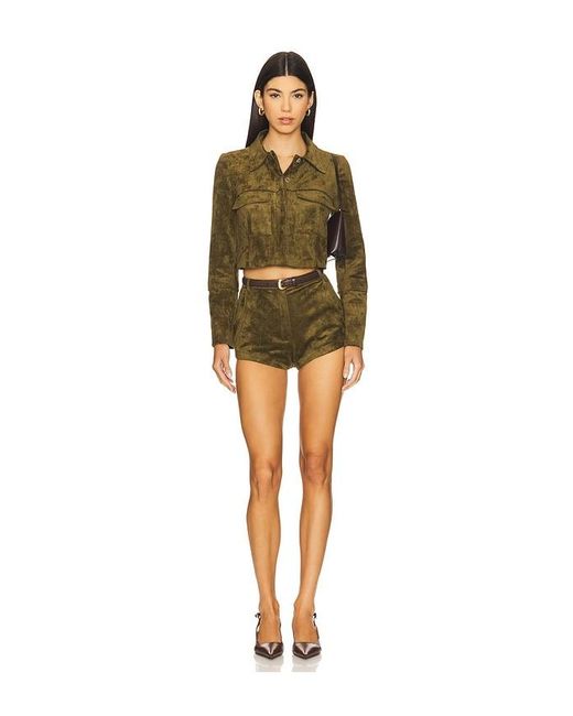 Amanda Uprichard Green X Revolve Lucas Suede Jacket