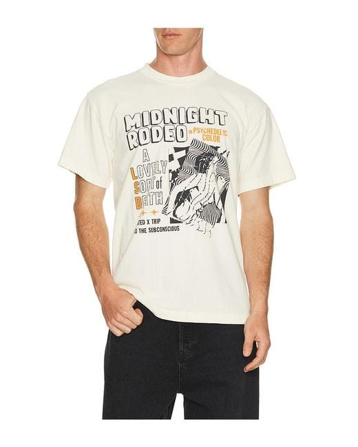 MIDNIGHT RODEO White American Exxtasy Tee for men