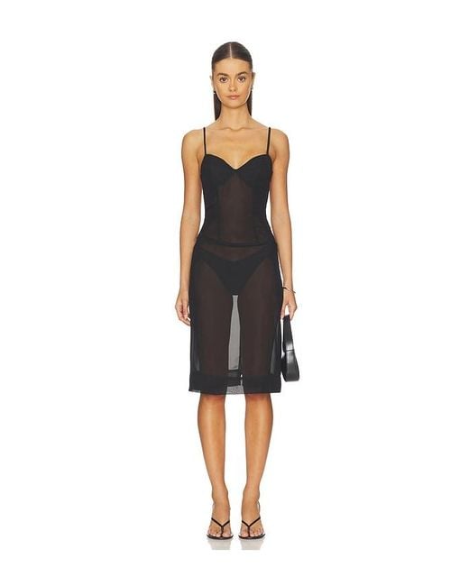 superdown Black Brantley Midi Skirt