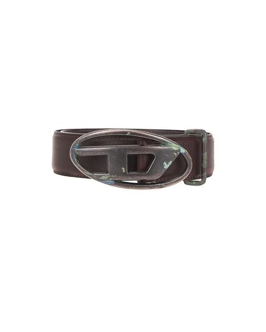 DIESEL White B-1Dr Metal Loop Belt for men