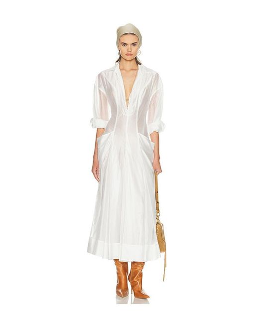 Helsa White The Musee Midi Dress