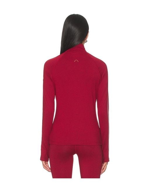 Varley Red Always Warm Mock Neck Baselayer Top