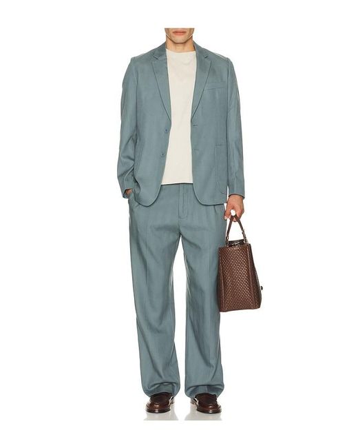 Percival Blue Lyocell Regular Blazer for men