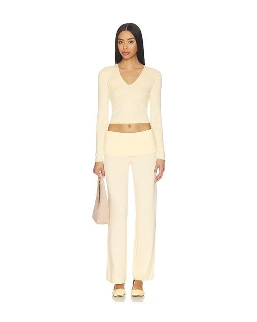 Frankie's Bikinis Natural Storm Knit Pant