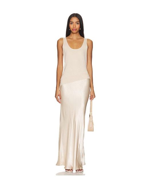 SOVERE Natural Rhyme Combo Slip Knit Dress