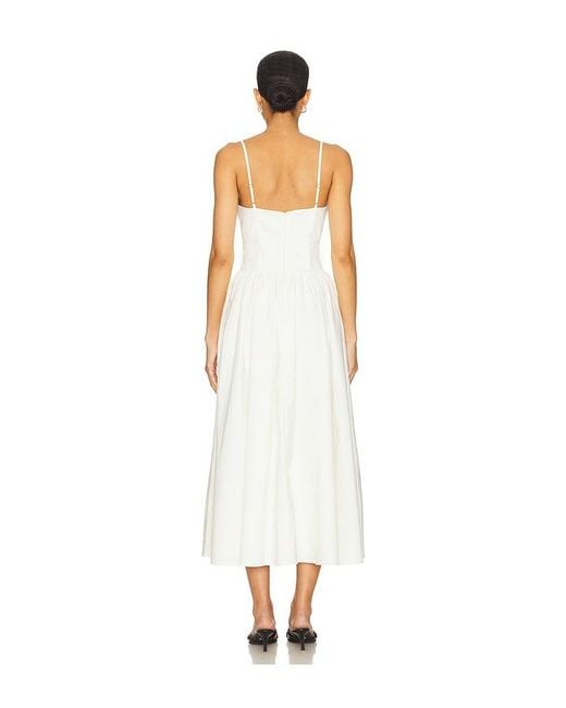 Camila Coelho White Antonella Midi Dress