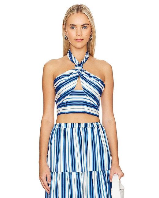 Solid & Striped Blue The Naomi Top