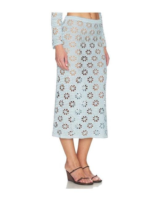 Calle Del Mar Multicolor Floral Crochet Skirt