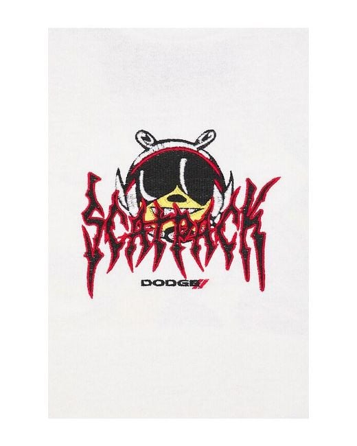 Reason White Dodge Scatpack Tee for men