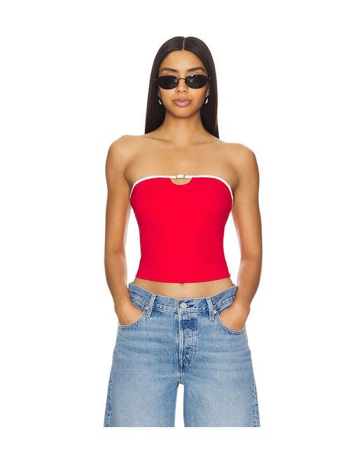 superdown Red Whitney Strapless Top