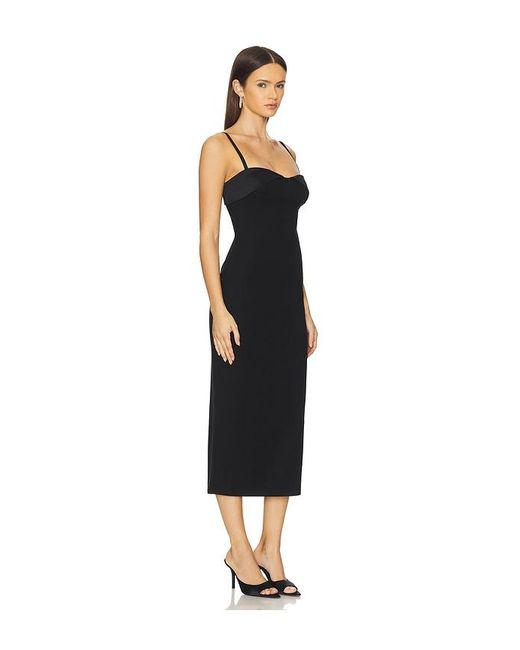 MAJORELLE Black Shea Midi Dress