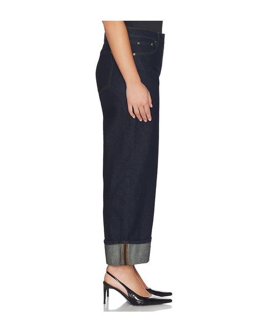 GOOD AMERICAN Blue Good Standard Baggy Cuffed Jeans