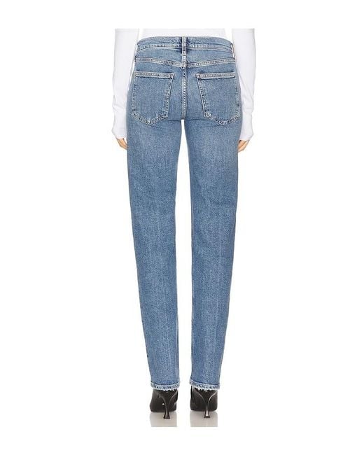 Agolde Blue Low Rise Slim Jeans