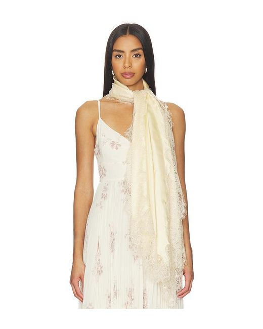 Zimmermann White Lace Silk Stole Scarf