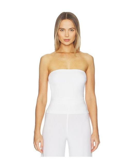 Norma Kamali White Oberteil Strapless