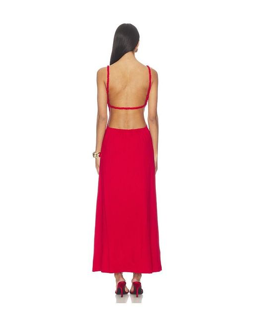 Seven Wonders Red Myla Braided Cut Out Maxi Dress
