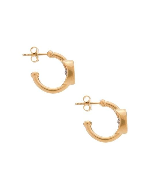 Alexa Leigh Metallic Bezel Oval Hoop Earrings
