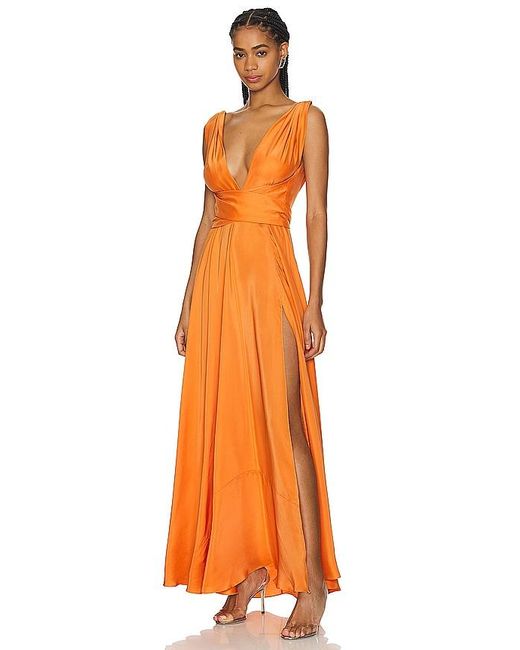Azeeza Orange Cirrus Gown