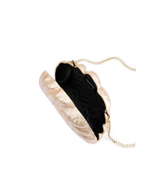 Olga Berg Natural Indi Shell Clutch