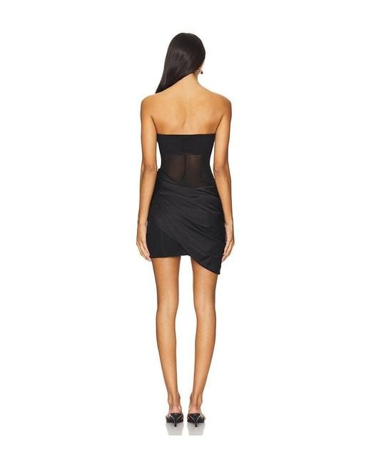 Misha Black Iris Mini Dress