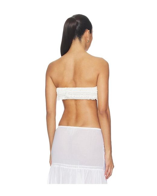Free People White Flirty Frill Bandeau