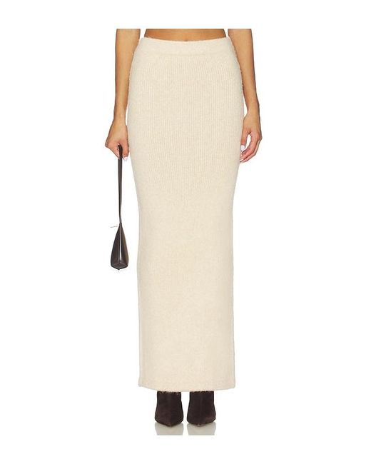 SNDY'S White Winnie Maxi Skirt