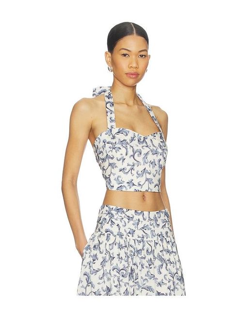 Posse White Rue Halter Top