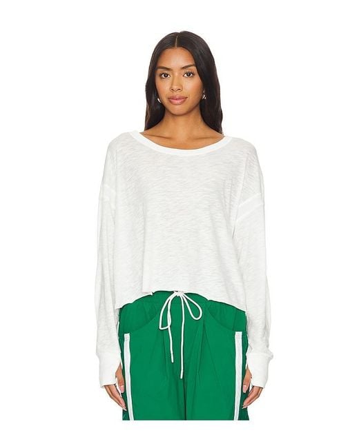 Free People Green Shirt Fp Movement My Time