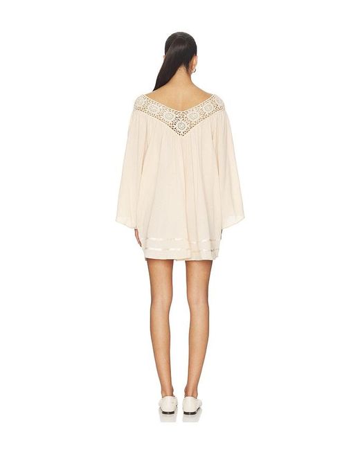Frankie's Bikinis Natural Riviera Cotton Gauze Dress