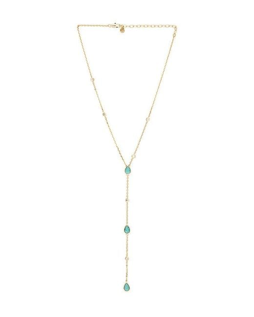 Ettika Multicolor Dewdrop Lariat Necklace