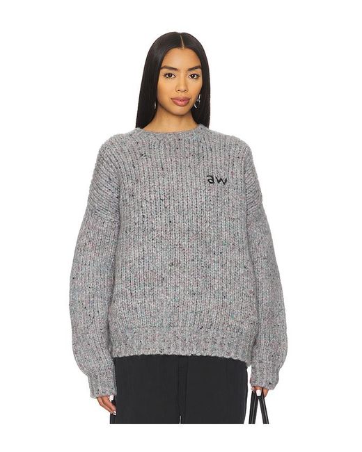 Alexander Wang Gray Crewneck Pullover Sweater