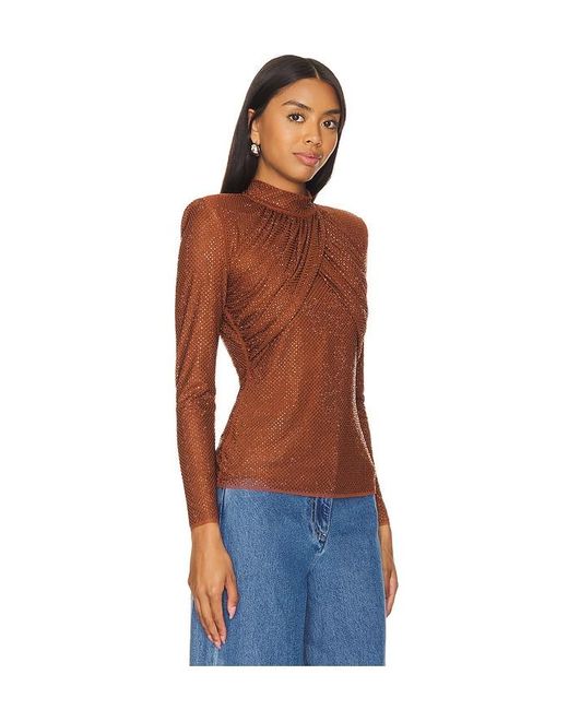 Tシャツ・カットソー SELF PORTRAIT Embellished Stretch Mesh Top Self-Portrait Embellished Mesh Top - ShopStyle