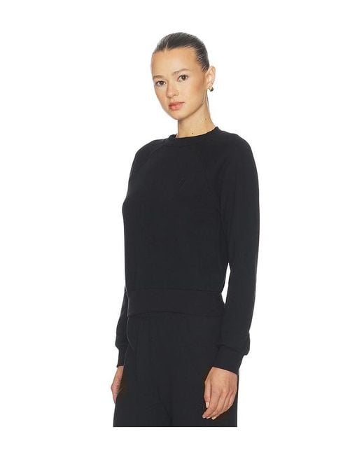 ÉTERNE Black Shrunken Raglan Sweatshirt