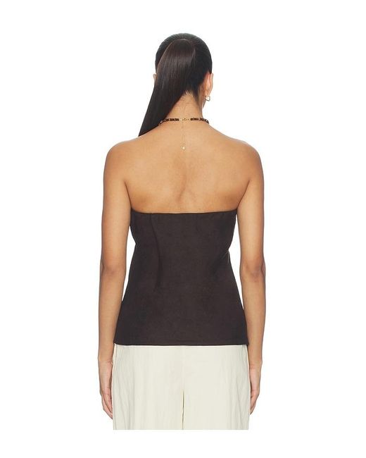 DONNI. Black The Linen Tube Top