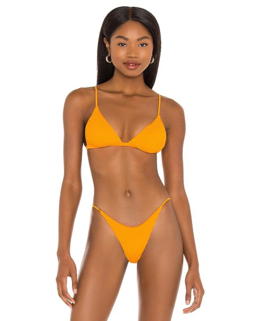 It's Now Cool Synthetic The Bralette Bikini Top in Orange | Lyst